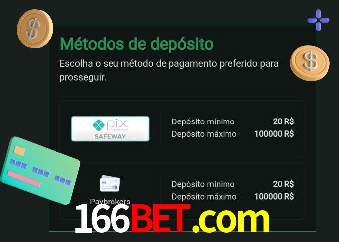 O cassino 166bet.com oferece uma grande variedade de métodos de pagamento